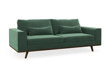 Copenhagen 3-sits Sammetssoffa - Mörkgrön - Möbler - Soffa - 3 sits soffa