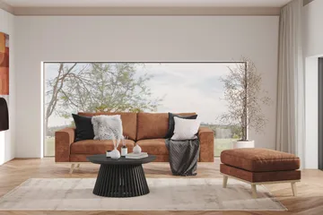 Copenhagen 3-sits Soffa i Konstläder - Brun - Möbler - Soffa - 3 sits soffa