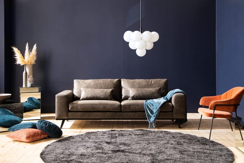 Copenhagen 3-sits Soffa i Konstläder - Mörkgrå - Möbler - Soffa - 3 sits soffa