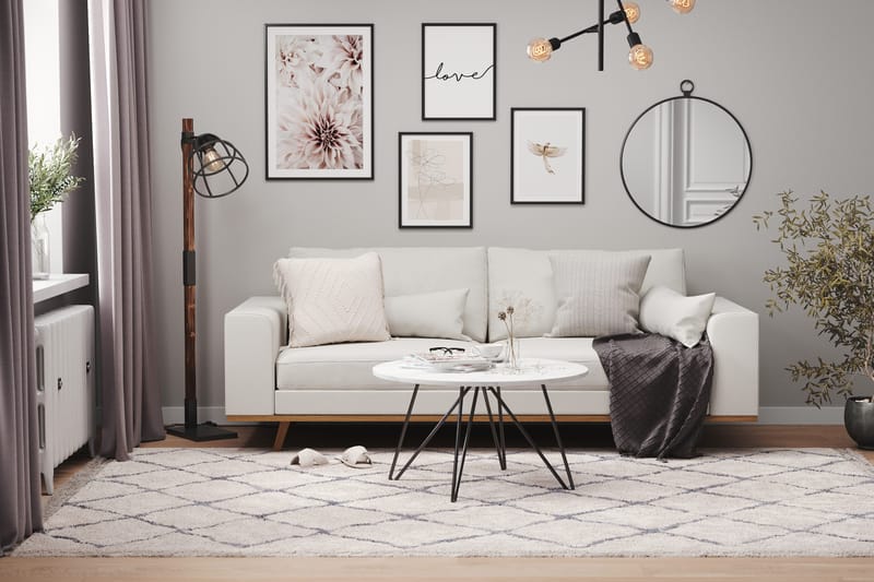 Copenhagen 3-sits Tygsoffa - Ljusgrå - Möbler - Soffa - 3 sits soffa