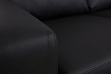 Crazy 3-sits Soffa i Konstläder - Svart - Möbler - Soffa - Skinnsoffa