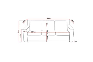 Crazy 3-sits Soffa i Konstläder - Svart - Möbler - Soffa - Skinnsoffa