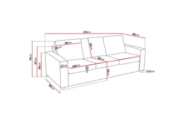 Crazy 3-sits Tygsoffa - Antracit - Möbler - Soffa - 3 sits soffa