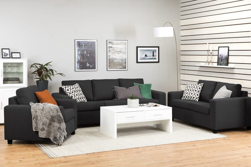 Crazy 3-sits Tygsoffa - Antracit - Möbler - Soffa - 3 sits soffa