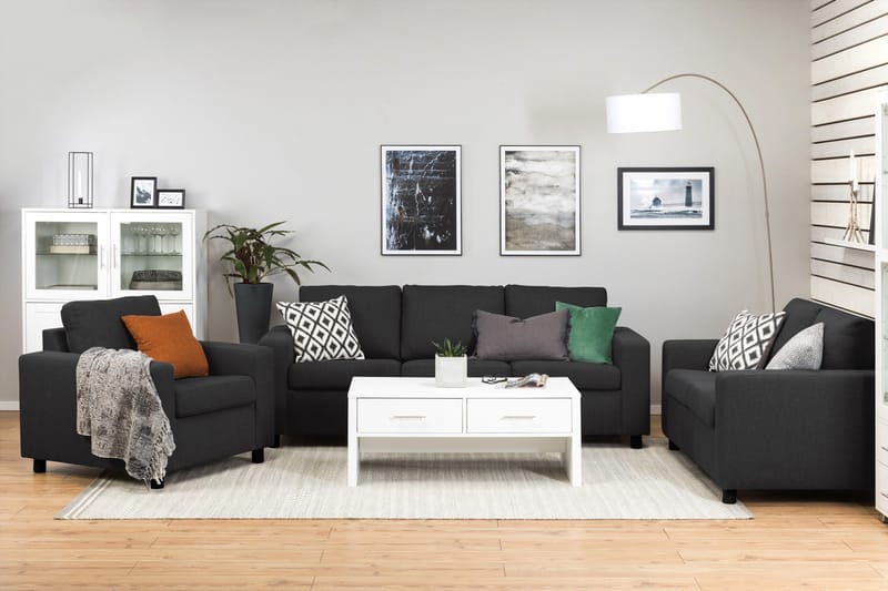 Crazy 3-sits Tygsoffa - Antracit - Möbler - Soffa - 3 sits soffa