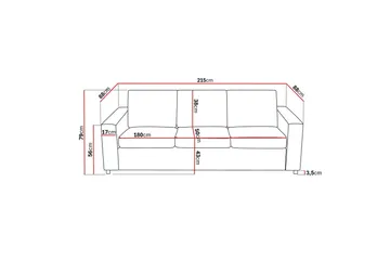 Crazy 3-sits Tygsoffa - Antracit - Möbler - Soffa - 3 sits soffa
