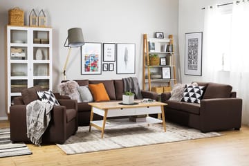 Crazy 3-sits Tygsoffa - Brun - Möbler - Soffa - 3 sits soffa