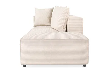 Cubo 3-sits Djup Modulsoffa + Fotpall i Manchester - Beige - Möbler - Soffa - Modulsoffa - Komplett modulsoffa