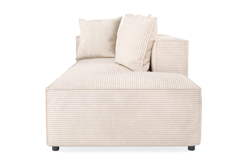 Cubo 3-sits Djup Modulsoffa + Fotpall i Manchester - Beige - Möbler - Soffa - Modulsoffa - Komplett modulsoffa