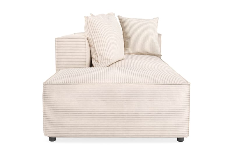 Cubo 3-sits Djup Modulsoffa + Fotpall i Manchester - Beige - Möbler - Soffa - 3 sits soffa