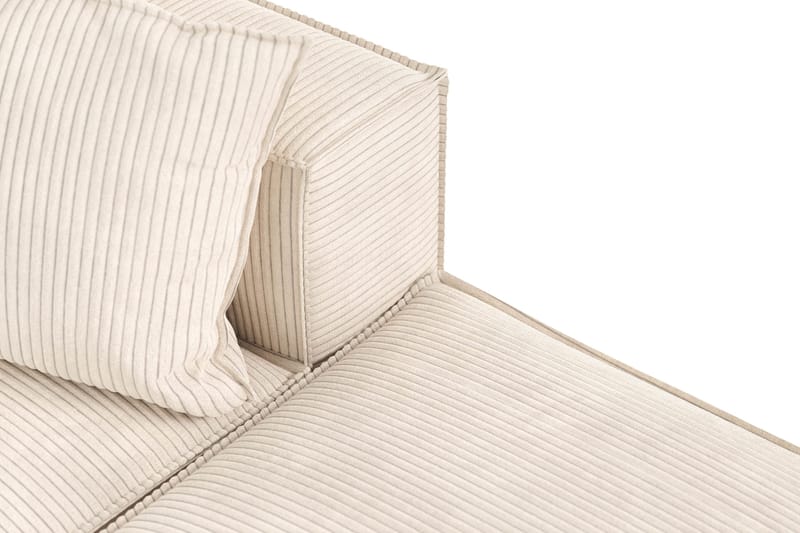 Cubo 3-sits Djup Modulsoffa + Fotpall i Manchester - Beige - Möbler - Soffa - Modulsoffa - Komplett modulsoffa