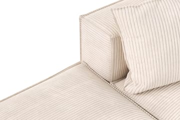 Cubo 3-sits Djup Modulsoffa + Fotpall i Manchester - Beige - Möbler - Soffa - 3 sits soffa