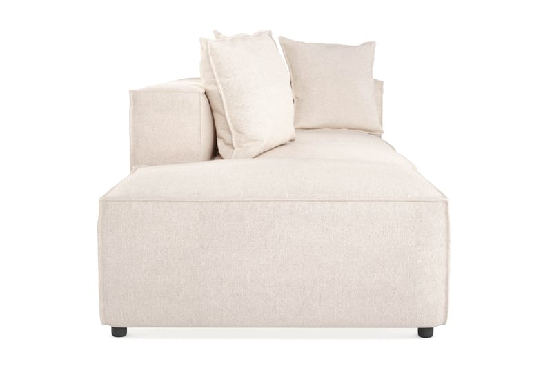 Cubo 3-sits Djup Modulsoffa + Fotpall i Tyg - Beige - Möbler - Soffa - Modulsoffa - Komplett modulsoffa
