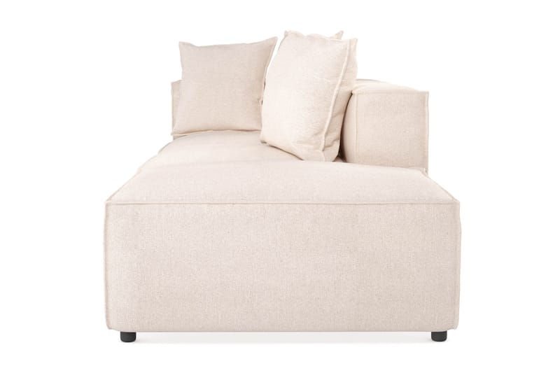 Cubo 3-sits Djup Modulsoffa + Fotpall i Tyg - Beige - Möbler - Soffa - Modulsoffa - Komplett modulsoffa