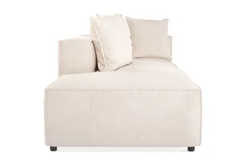 Cubo 3-sits Djup Modulsoffa + Fotpall i Tyg - Beige - Möbler - Soffa - Modulsoffa - Komplett modulsoffa