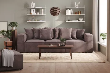 Cubo 4-sits Djup Modulsoffa i Sammet - Mörkgrå - Möbler - Soffa - Sammetssoffa