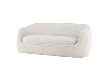 Elio 3-sits Mjuk Svängd Soffa i Tyg - Ljusbeige - Möbler - Soffa - 3 sits soffa