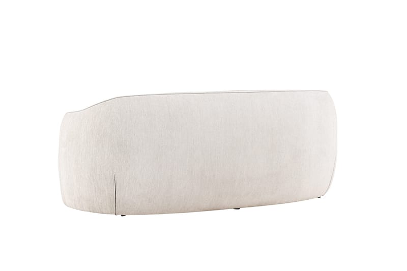 Elio 3-sits Mjuk Svängd Soffa i Tyg - Ljusbeige - Möbler - Soffa - 3 sits soffa
