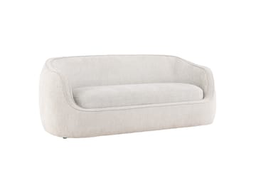 Elio 3-sits Mjuk Svängd Soffa i Tyg - Ljusbeige - Möbler - Soffa - 3 sits soffa