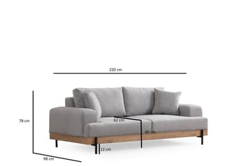 Eti Soffa 3-sits - Grå - Möbler - Soffa - 3 sits soffa