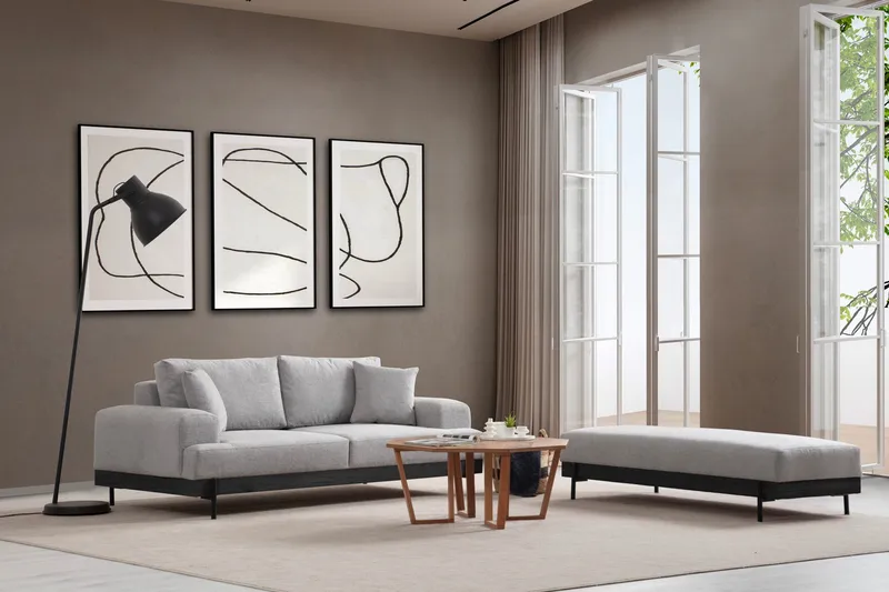 Eti Soffa 3-sits - Grå - Möbler - Soffa - 3 sits soffa