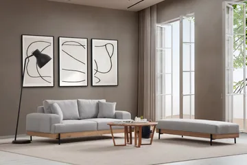 Eti Soffa 3-sits - Grå - Möbler - Soffa - 3 sits soffa