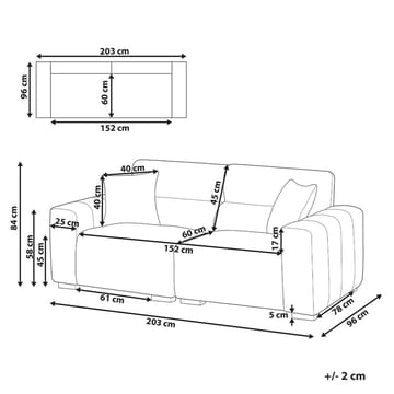 3-sits soffa Fauskan - Blå - Möbler - Soffa - 3 sits soffa