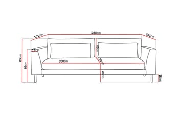 3-sits Soffa Florenz - Beige - Möbler - Soffa - 3 sits soffa
