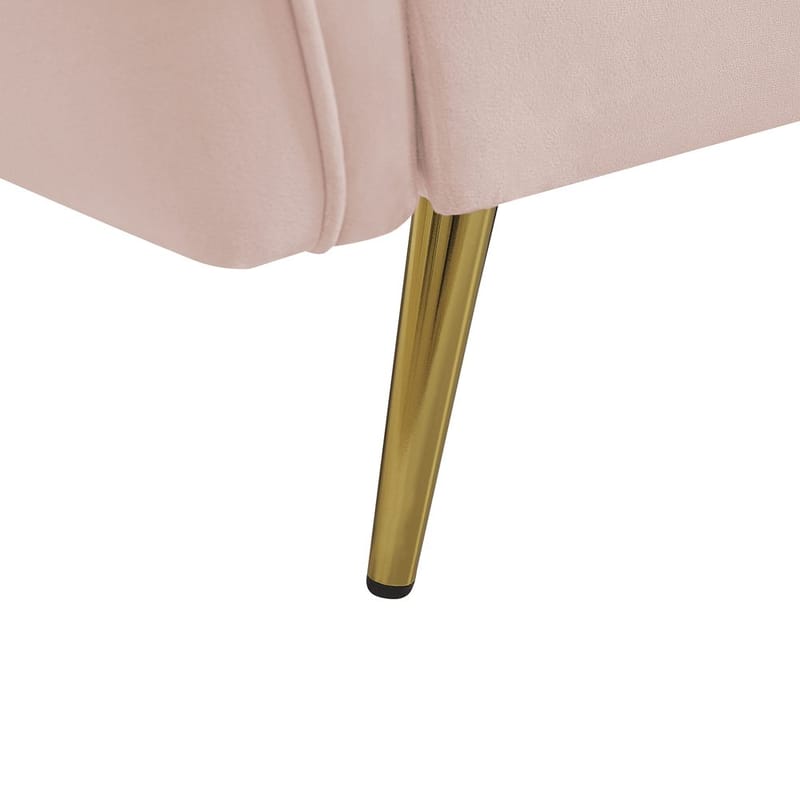 3-sits soffa Frederica - Rosa, guld/Sammet - Möbler - Soffa - Sammetssoffa