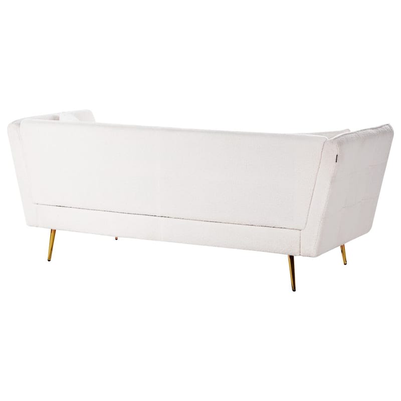 3-sits soffa Frederica - Vitt, guld/Bouclé - Möbler - Soffa - Chesterfield soffa