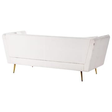 3-sits soffa Frederica - Vitt, guld/Bouclé - Möbler - Soffa - Chesterfield soffa