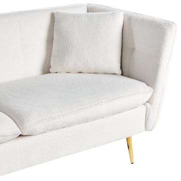 3-sits soffa Frederica - Vitt, guld/Bouclé - Möbler - Soffa - Chesterfield soffa