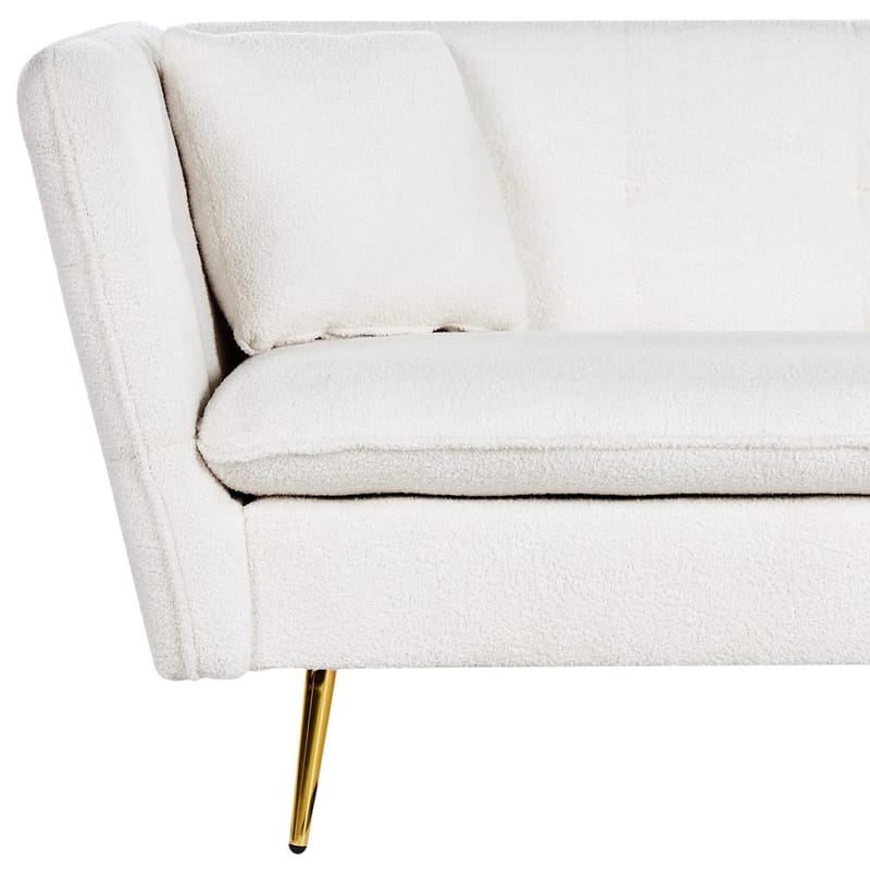 3-sits soffa Frederica - Vitt, guld/Bouclé - Möbler - Soffa - Chesterfield soffa