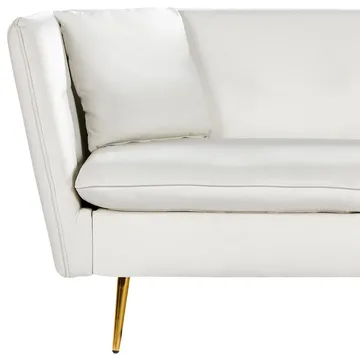 3-sits soffa Frederica - Vitt, guld/Sammet - Möbler - Soffa - Sammetssoffa