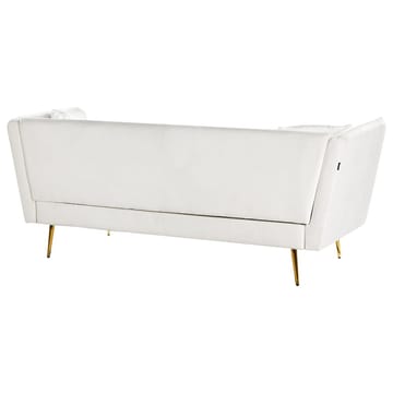 3-sits soffa Frederica - Vitt, guld/Sammet - Möbler - Soffa - Sammetssoffa