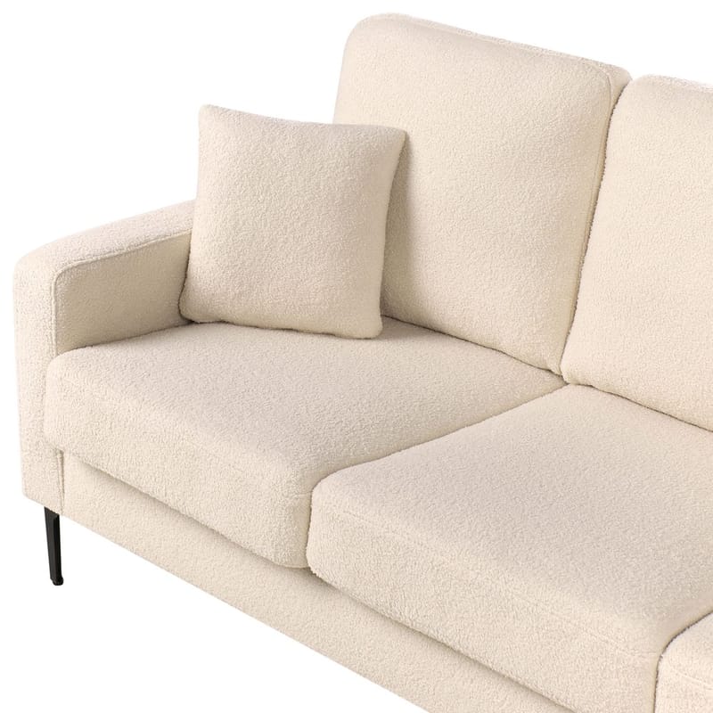 3-sits soffa Gavle - Beige, svart/Bouclé - Möbler - Soffa - 3 sits soffa