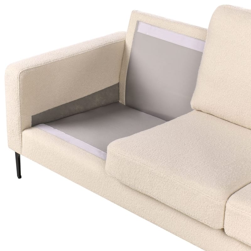 3-sits soffa Gavle - Beige, svart/Bouclé - Möbler - Soffa - 3 sits soffa