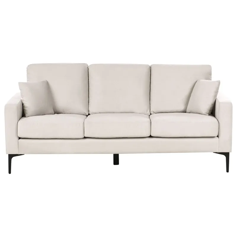 3-sits soffa Gavle, Beige, svart/Polyester