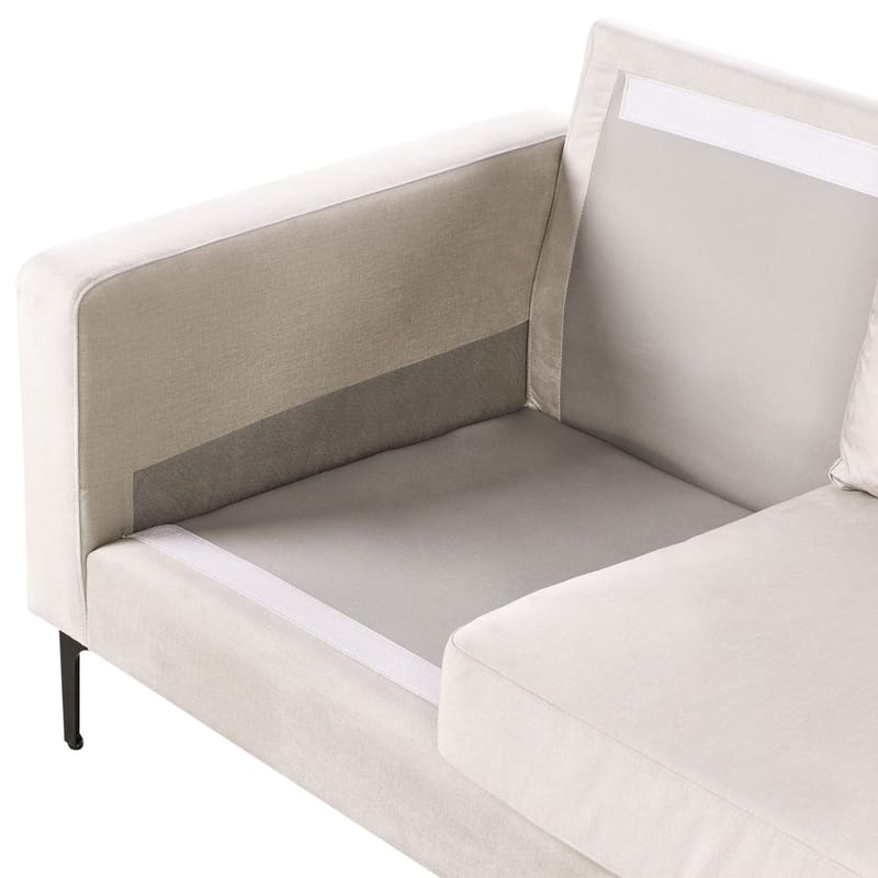 3-sits soffa Gavle - Beige, svart/Polyester - Möbler - Soffa - 3 sits soffa