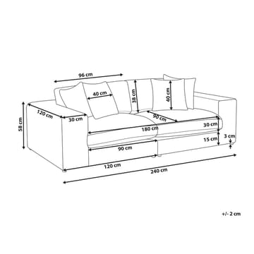 3-sits soffa Glorvika Ii - Beige - Möbler - Soffa - 3 sits soffa