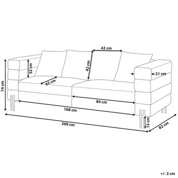 3-sits soffa Granna - Brun - Möbler - Soffa - Skinnsoffa
