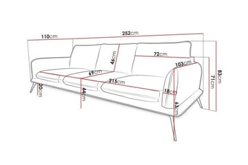 Graystone 3-sits Soffa beige - Möbler - Soffa - 3 sits soffa