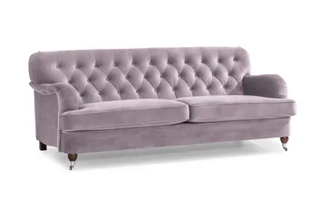 Howard Riviera 3-sits Sammetssoffa - Lila - Möbler - Soffa - 3 sits soffa