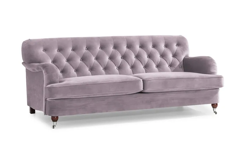 Howard Riviera 3-sits Sammetssoffa - Lila - Möbler - Soffa - 3 sits soffa