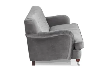Howard Riviera 3-sits Sammetssoffa - Ljusgrå - Möbler - Soffa - 3 sits soffa