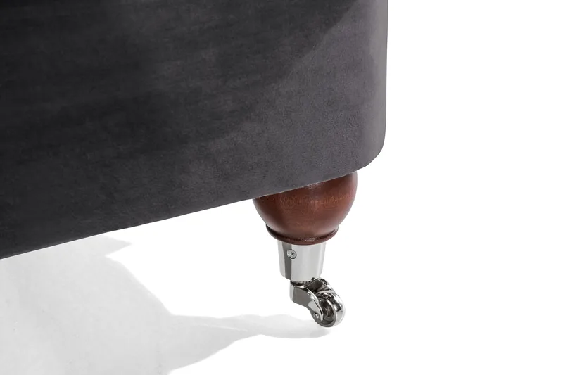 Howard Riviera 3-sits Sammetssoffa - Mörkgrå - Möbler - Soffa - 3 sits soffa