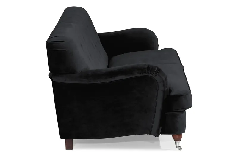 Howard Riviera 3-sits Sammetssoffa - Svart - Möbler - Soffa - 3 sits soffa