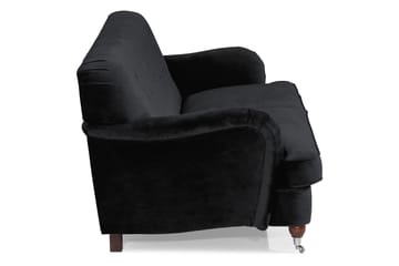 Howard Riviera 3-sits Sammetssoffa - Svart - Möbler - Soffa - 3 sits soffa