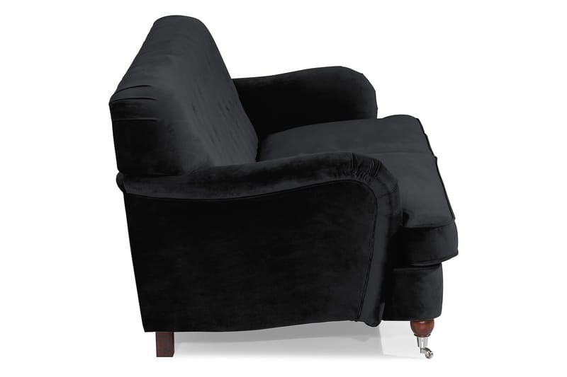 Howard Riviera 3-sits Sammetssoffa - Svart - Möbler - Soffa - 3 sits soffa