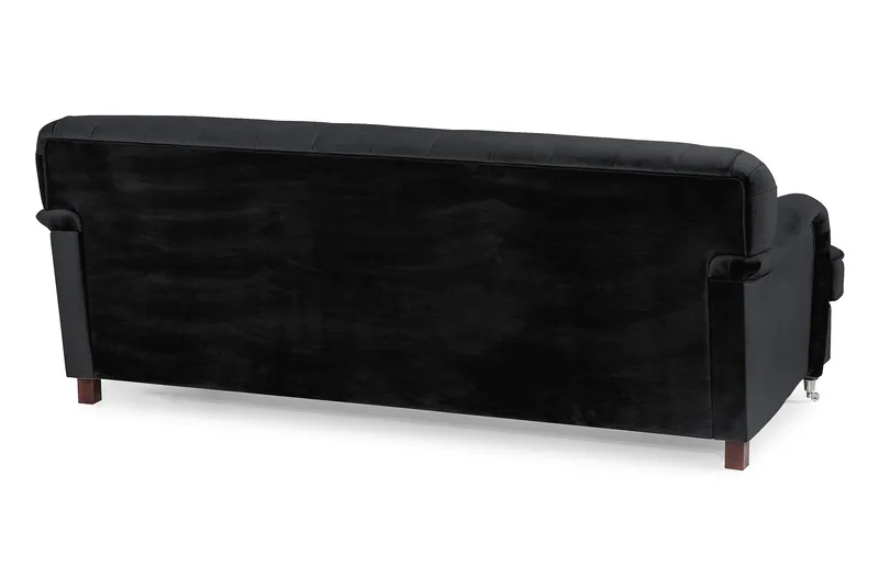 Howard Riviera 3-sits Sammetssoffa - Svart - Möbler - Soffa - 3 sits soffa